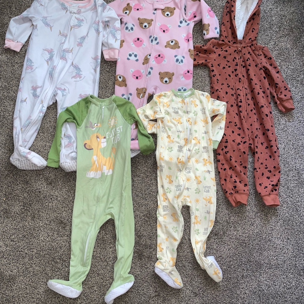 Baby girl feet pajamas